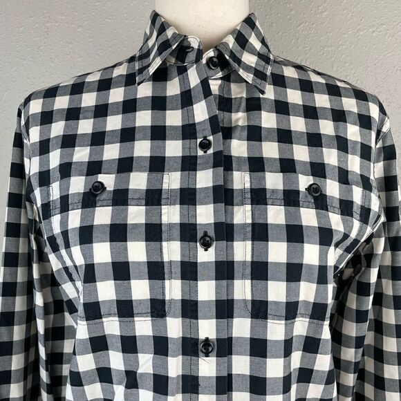 Jones New York Black and White Button Down Shirt Size 4 EUC - Picture 2 of 6